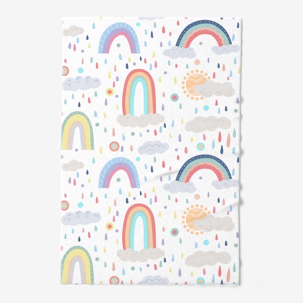 Полотенце «Разноцветный дождь и радуга»