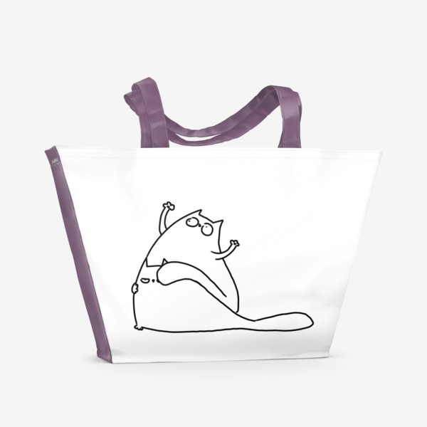 Пляжная сумка «Кот с придурью. Немного чудной»