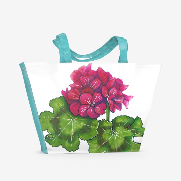Пляжная сумка «Цветы герани»