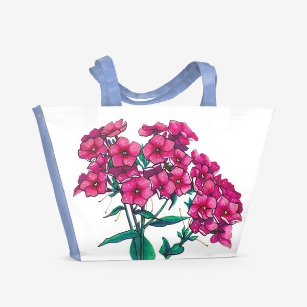 Пляжная сумка «Цветы Флоксы»