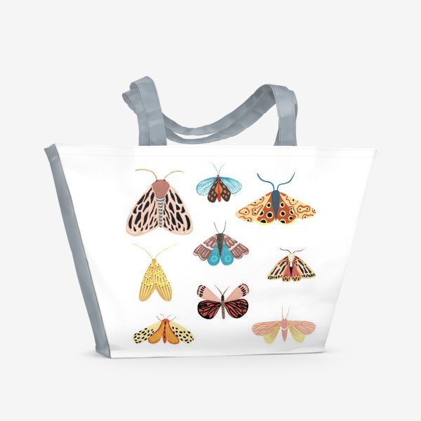 Пляжная сумка «Яркий принт бабочки мира»