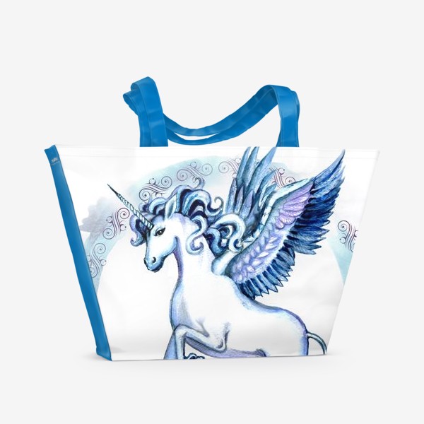 Пляжная сумка «Единорог - эмблема»