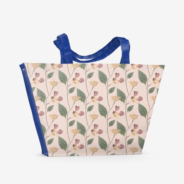 Пляжная сумка «Узор из засушенных цветов»
