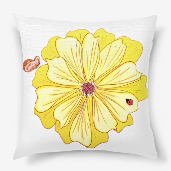 Подушка «Цветок желтый»