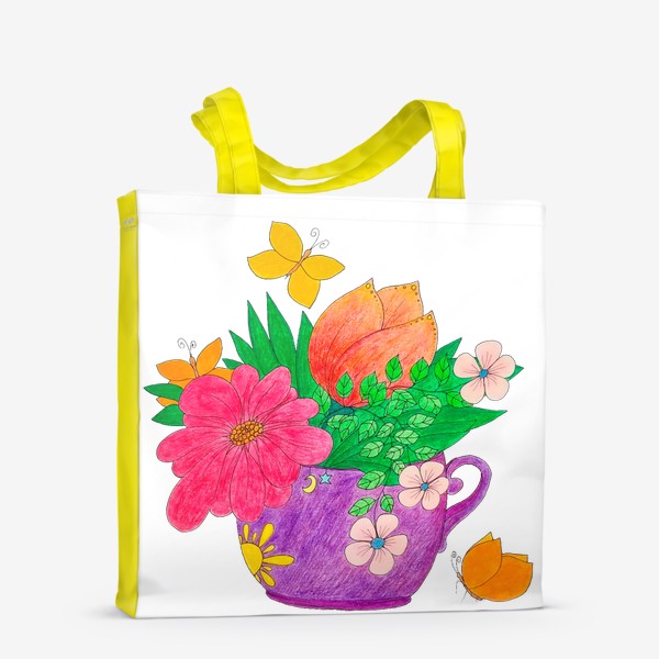 Сумка-шоппер «Летний букет цветов»