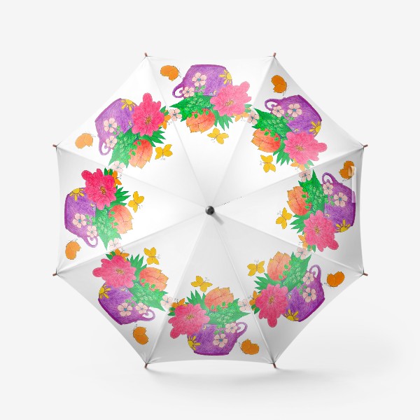 Зонт «Летний букет цветов»