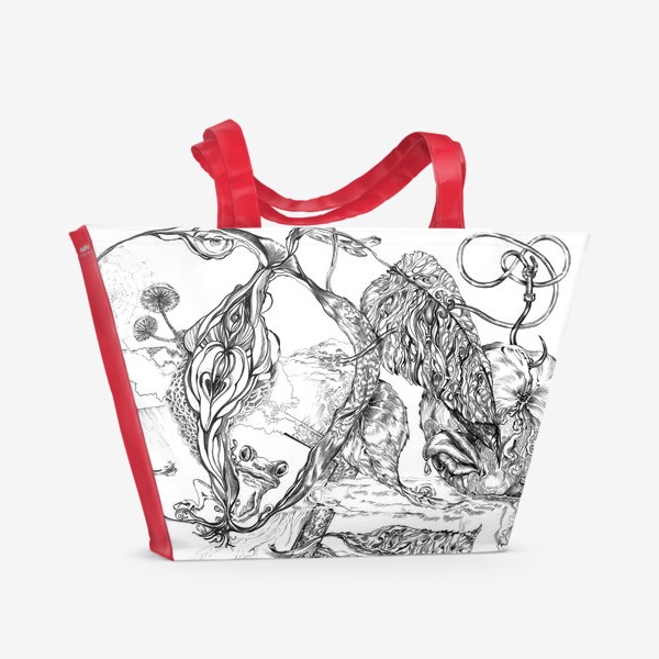 Пляжная сумка «Яблочный сюрреализм»