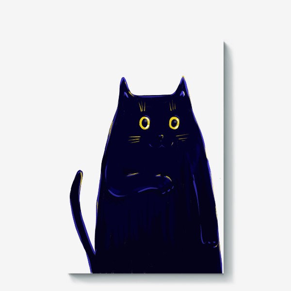 Холст «Черная кошка»