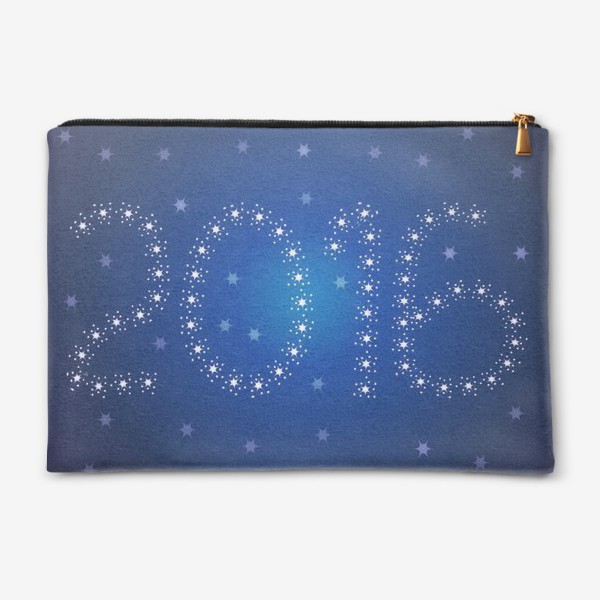 Косметичка «Новогодний постер 2016 звездный »