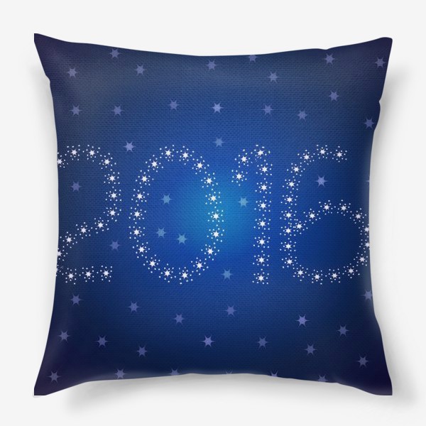 Подушка «Новогодний постер 2016 звездный »