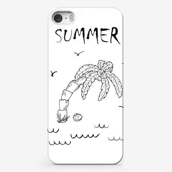 Чехол iPhone «пальмы, море, лето»
