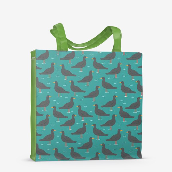 Сумка-шоппер «Водные птицы - графичный принт»