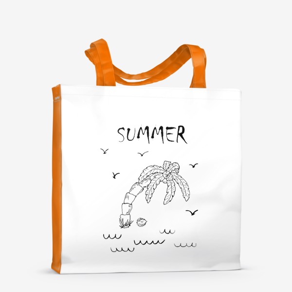 Сумка-шоппер «пальмы, море, лето»