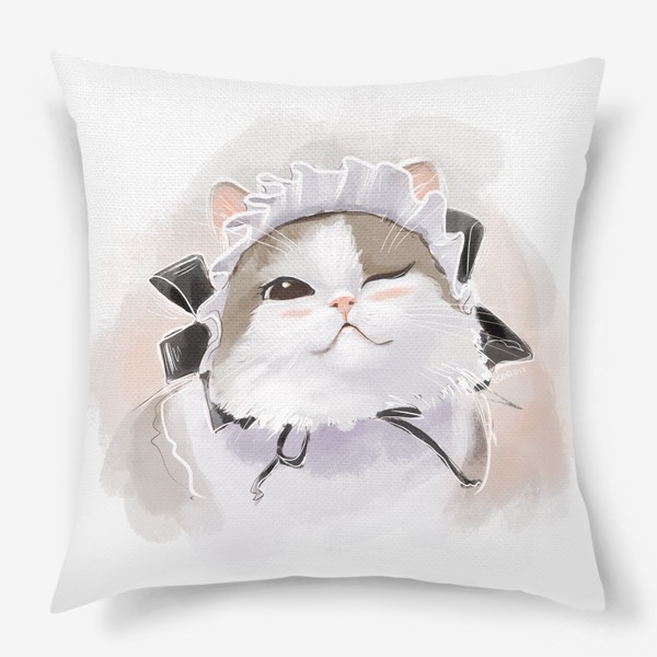 Подушка «Кошка акварельная »