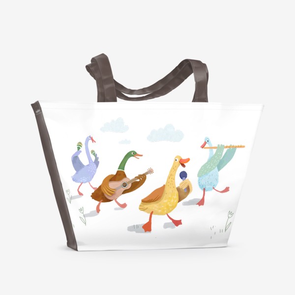 Пляжная сумка «Птицы музыканты»
