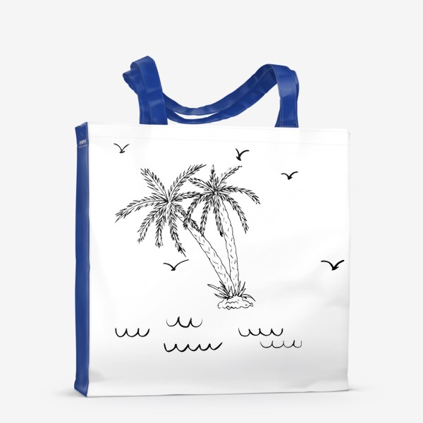 Сумка-шоппер «пальмы и чайки»