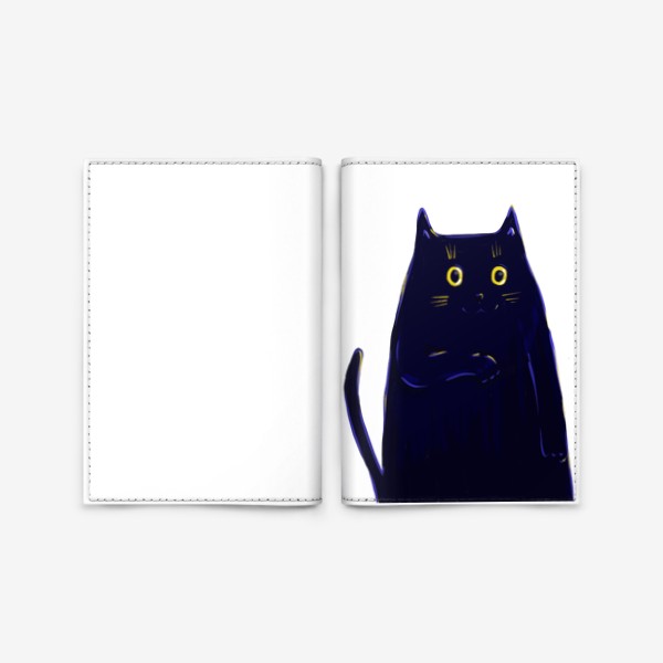 Обложка для паспорта «Черная кошка»