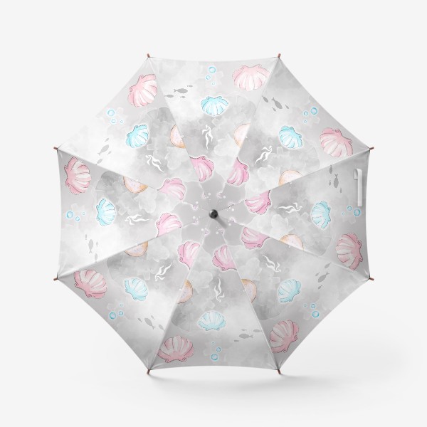 Зонт «Паттерн с ракушками»