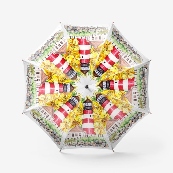 Зонт «Маяк с лилиями»