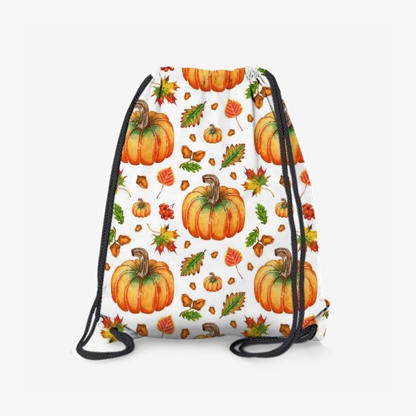 Рюкзак «Паттерн тыквы и осенние листья»