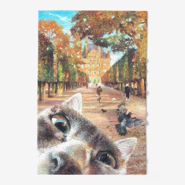 Полотенце «Кот в Париже»
