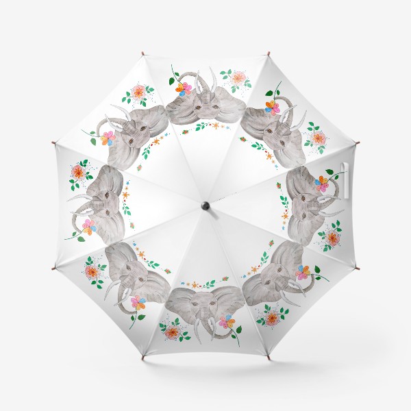 Зонт «Слон в цветах»