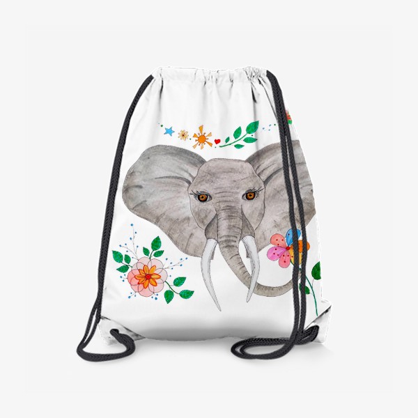 Рюкзак «Слон в цветах»