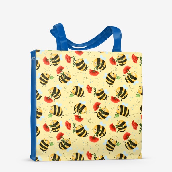 Сумка-шоппер «Пчелки с маками»