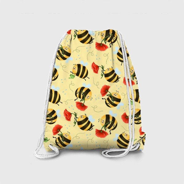 Рюкзак «Пчелки с маками»