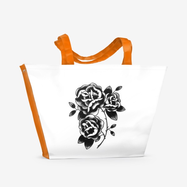 Пляжная сумка «Цветы розы»