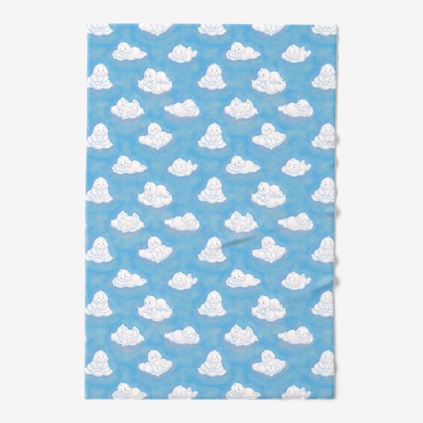 Полотенце ««Cloud Babies | Облачные младенцы» паттерн»