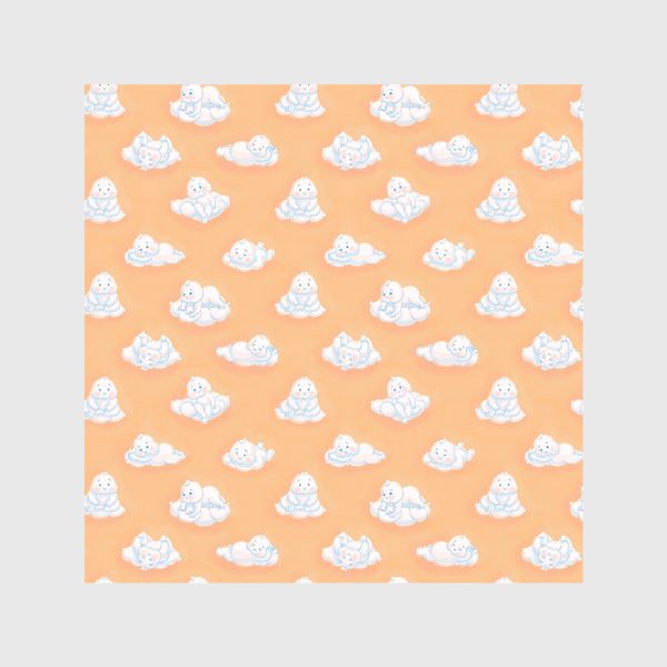 Шторы ««Cloud Babies | Облачные младенцы» паттерн»