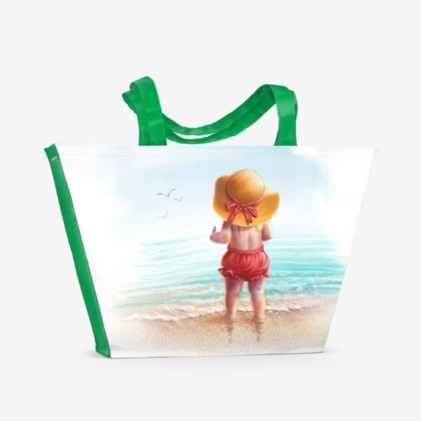 Пляжная сумка «Девочка на пляже»