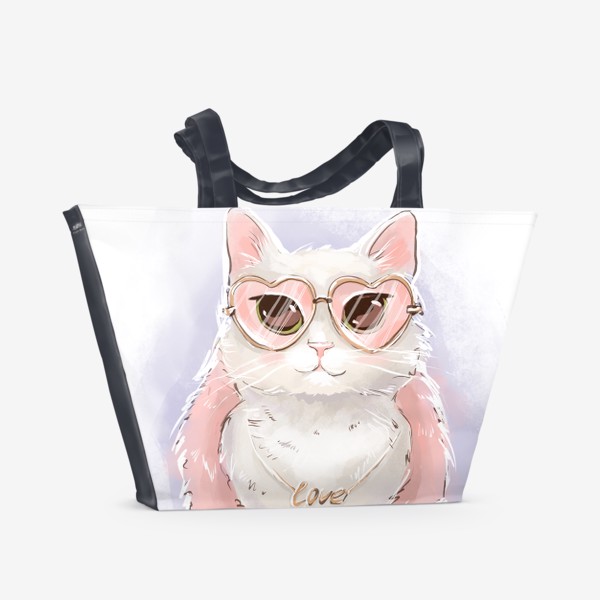 Пляжная сумка «Гламурная кошка»