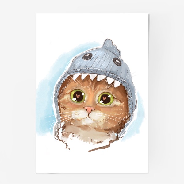 Постер «Кот в шапке»