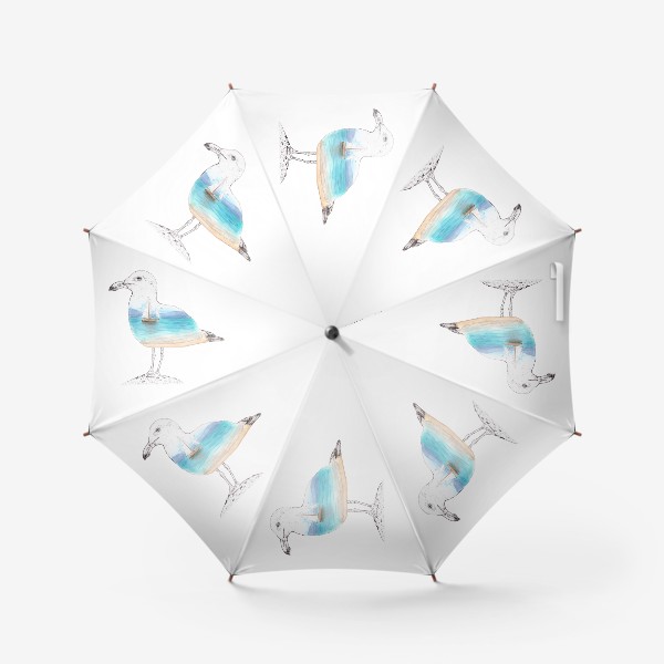 Зонт «Чайка и море»