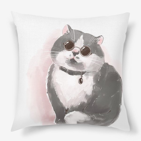 Подушка «Кот в очках»
