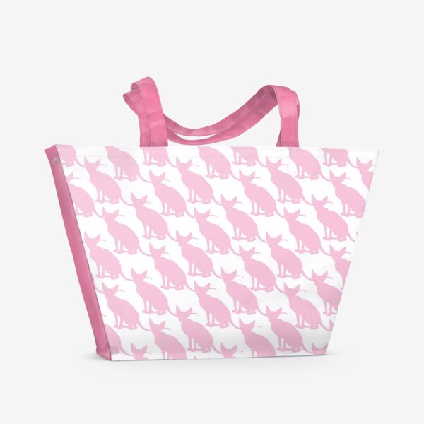Пляжная сумка «сфинксы бело-розовые»