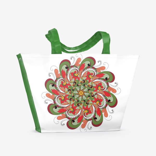 Пляжная сумка «Цветок фантазия мандала »