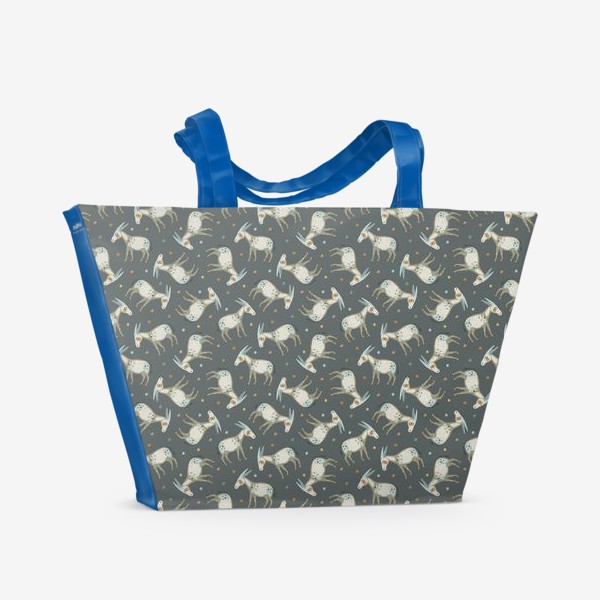 Пляжная сумка «Разноцветные ослики »