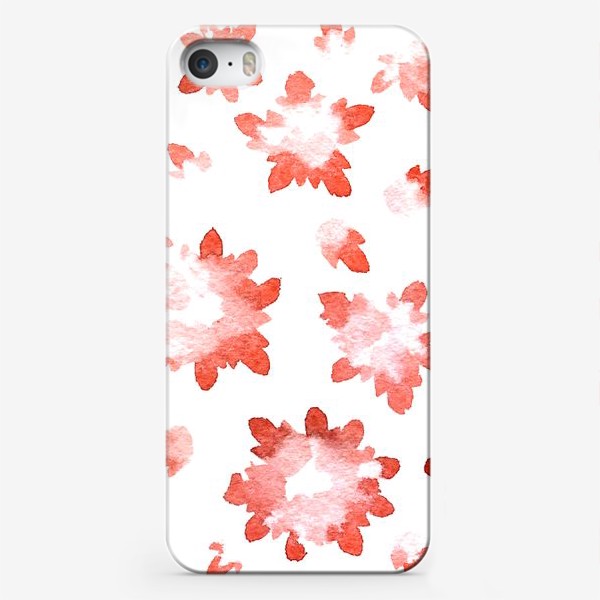 Чехол iPhone «Абстракция акварельные цветы»