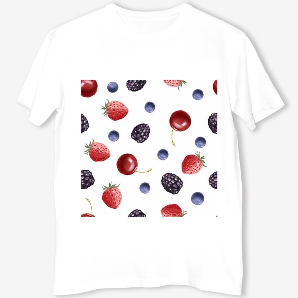 Футболка «Сочные ягоды. Клубника, вишня,черника,ежевика.»