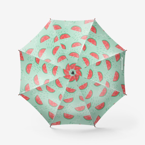 Зонт &laquo;Паттерн с кусочками арбуза на абстрактном фоне&raquo;