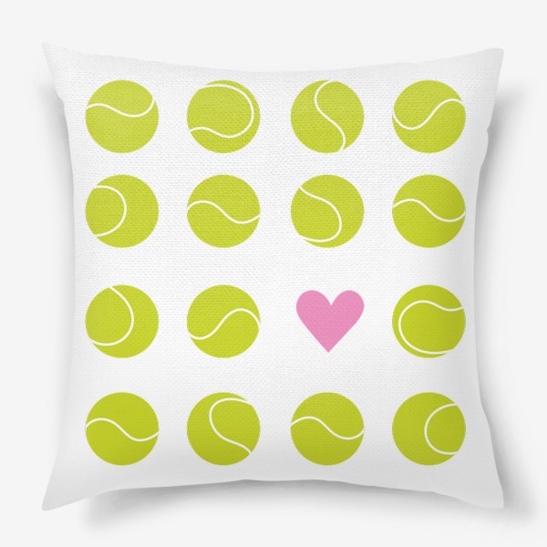 Подушка «Теннис и розовое сердечко»