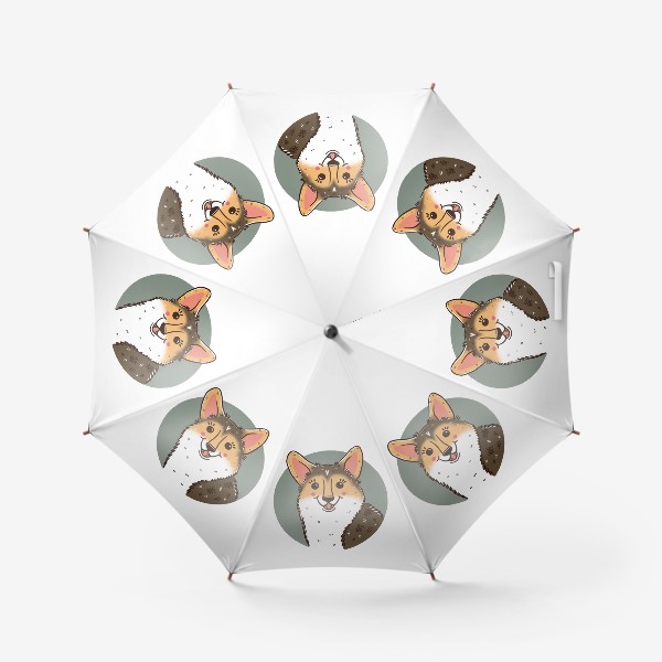 Зонт «Милый радостный корги триколор. Подарок любителю собак»