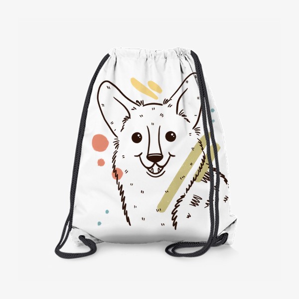 Рюкзак «Милый радостный корги в абстрактных пятнах. Подарок любителю собак»