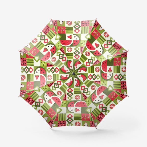 Зонт «Арбуз - геометричный дизайн»