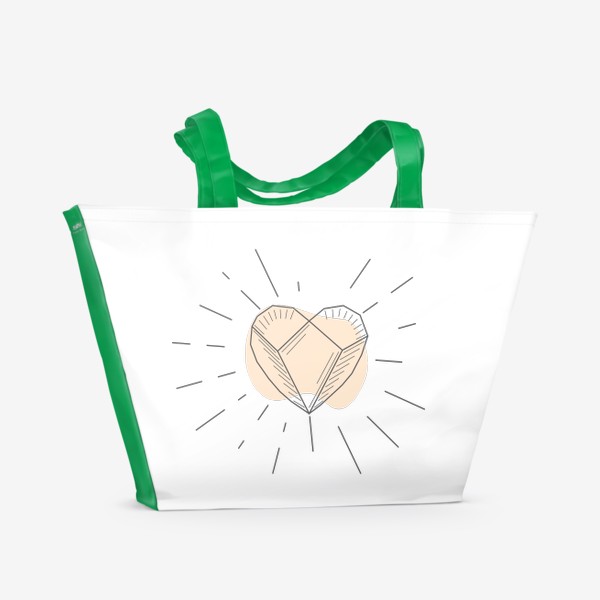 Пляжная сумка «Сияющее сердце. Кристалл»