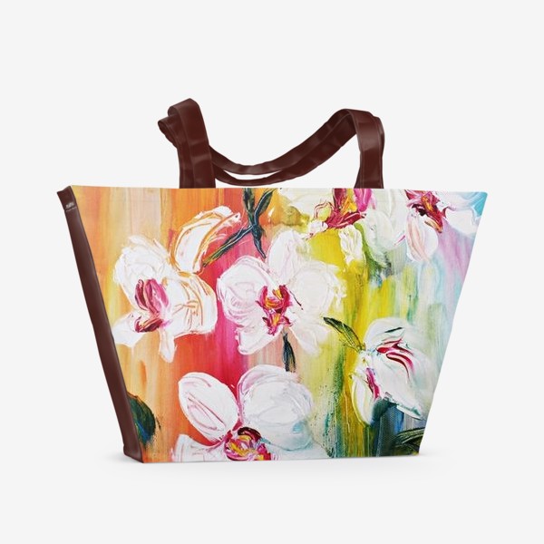 Пляжная сумка «Белая орхидея»