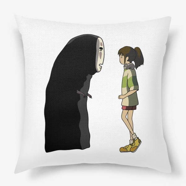 Подушка «Унесенные призраками, Каонаси и Тихиро»